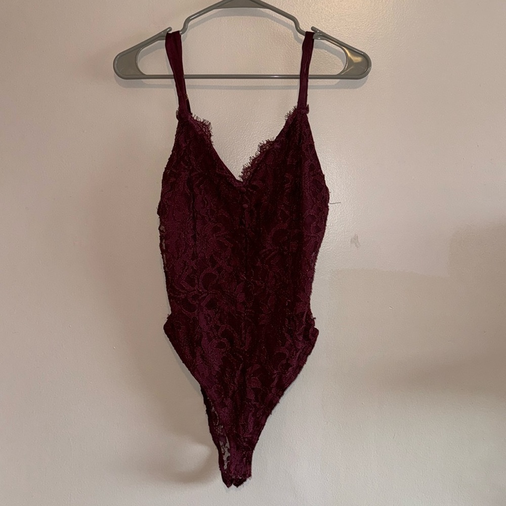Sexy lace backless bodysuit